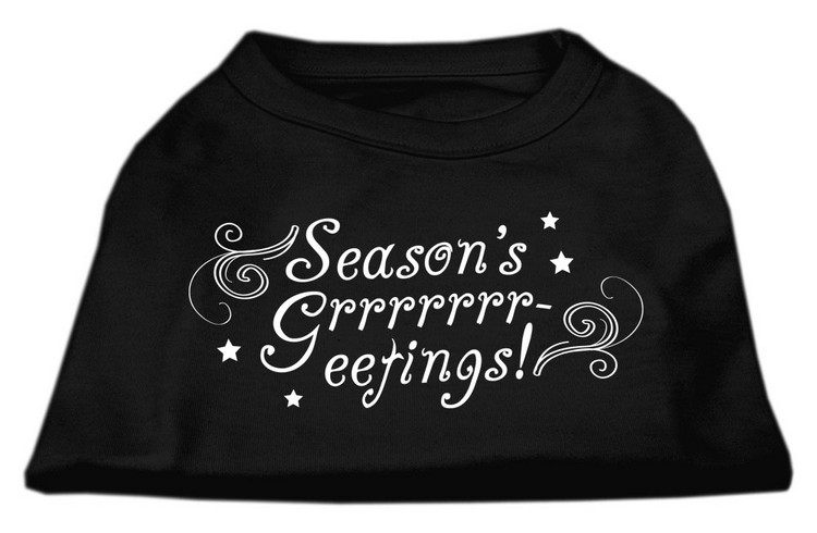 Seasons Greetings Screen Print Shirt Black XXL